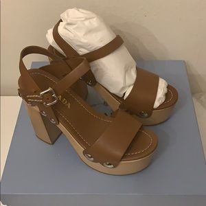 Prada sandals are brand new. Never worn.